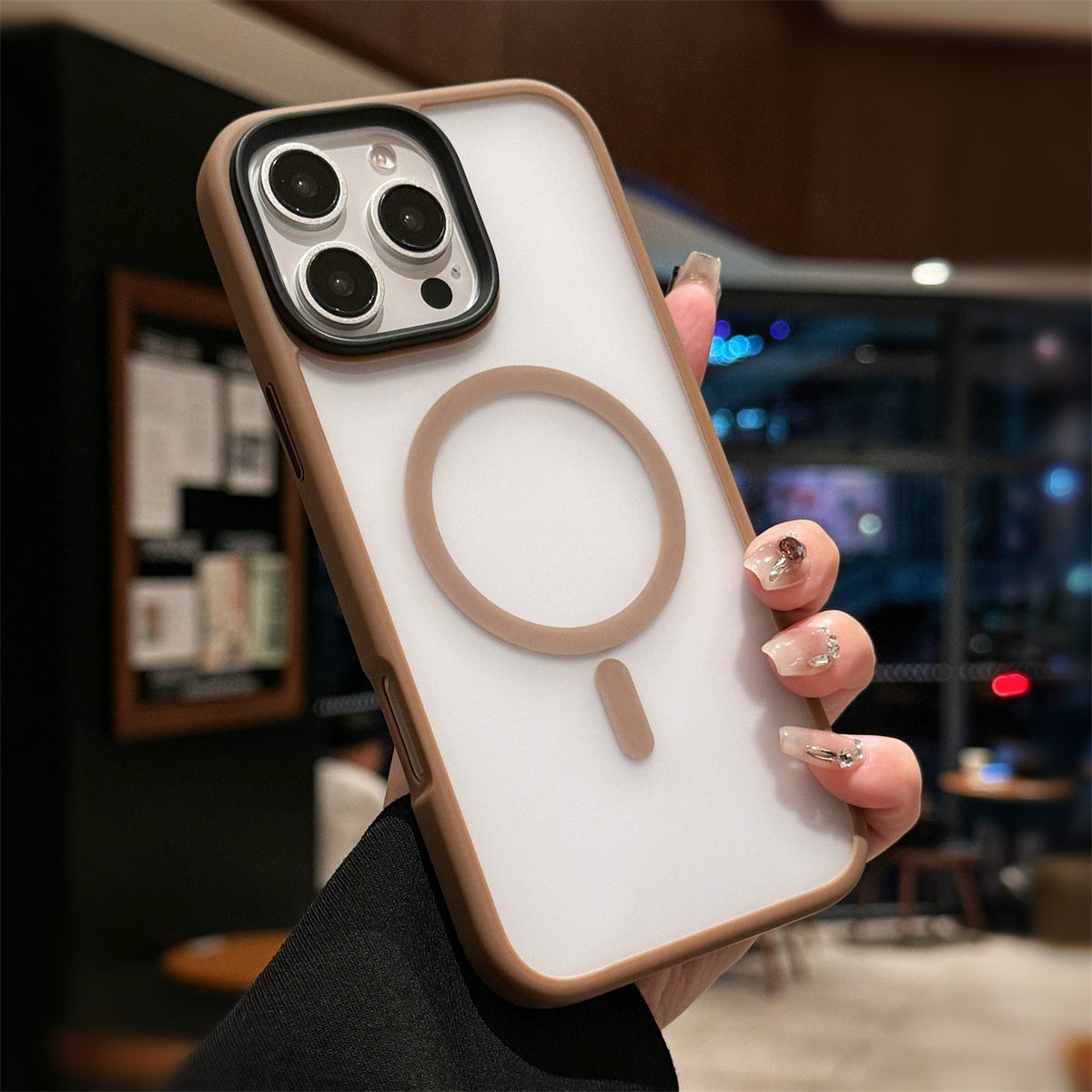 Ultra-Slim Magnetic Shield Case: Strong Grip & Skin-Friendly Frosted Finish for iPhone 13, 14, 15 & 16 Series