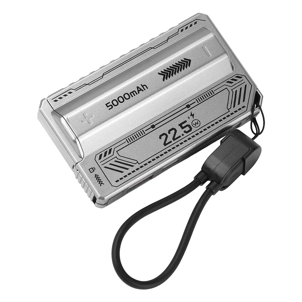 20W PD Fast Charging 21700 DIY Power Bank Case with Detachable Cables (Bare Case)