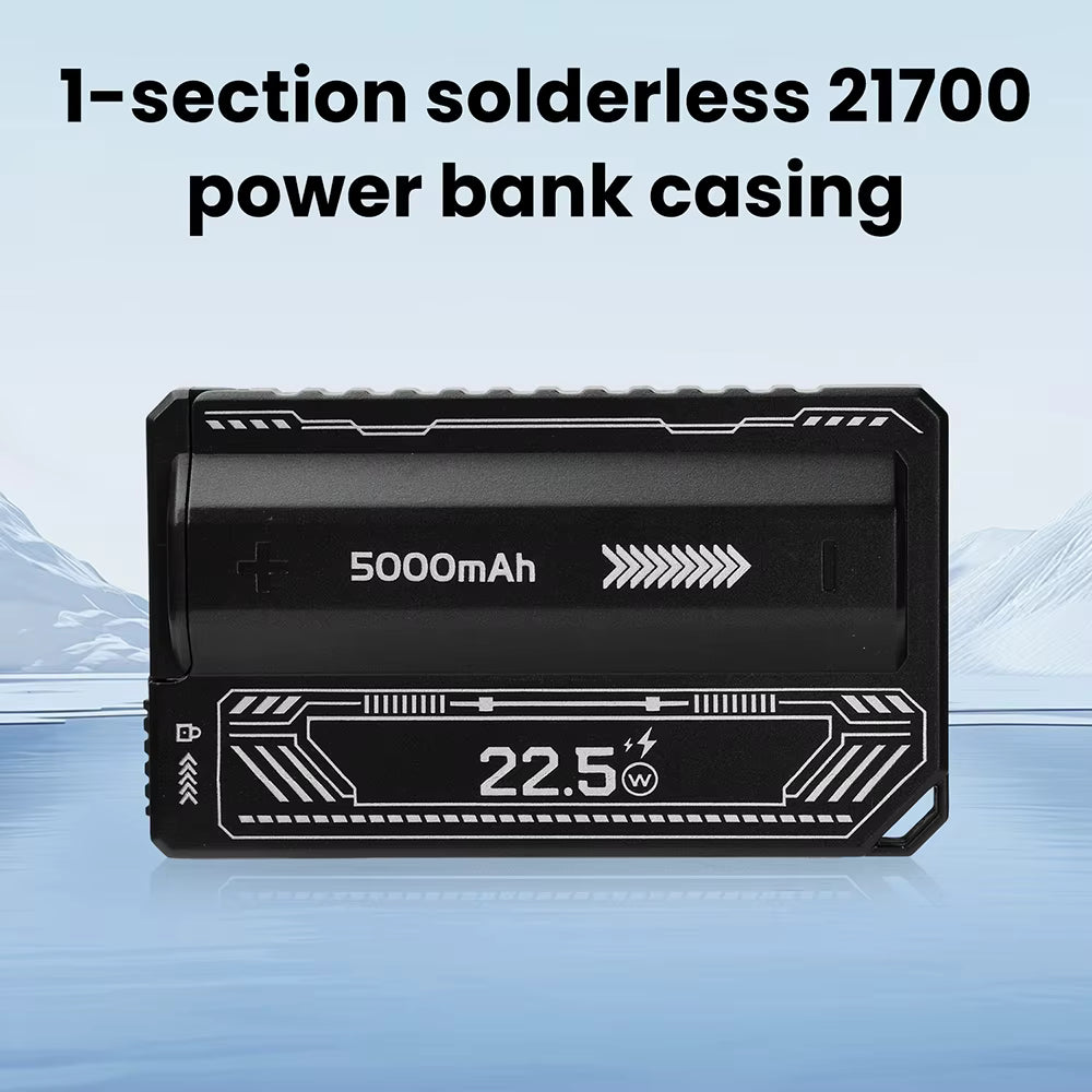 20W PD Fast Charging 21700 DIY Power Bank Case with Detachable Cables (Bare Case) 5