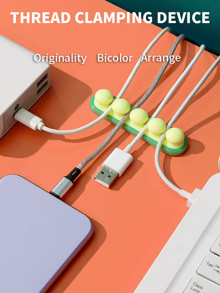 Desktop Data Cable Charger Storage & Wall Fixing Clip Device 4