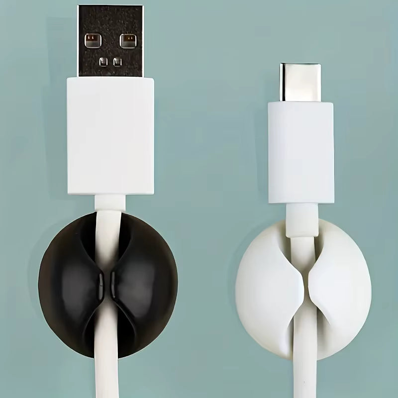 4/8pcs Cable Clips Portable Adhesive Cable Management Charger Wire Holder Clips Cord Organizers for Home Office Car Nightstand 4