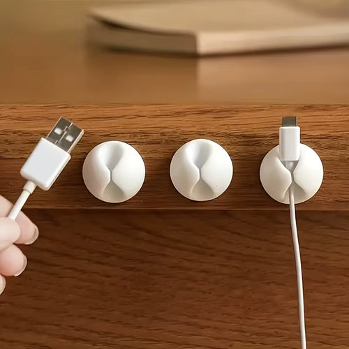 4/8pcs Cable Clips Portable Adhesive Cable Management Charger Wire Holder Clips Cord Organizers for Home Office Car Nightstand 1