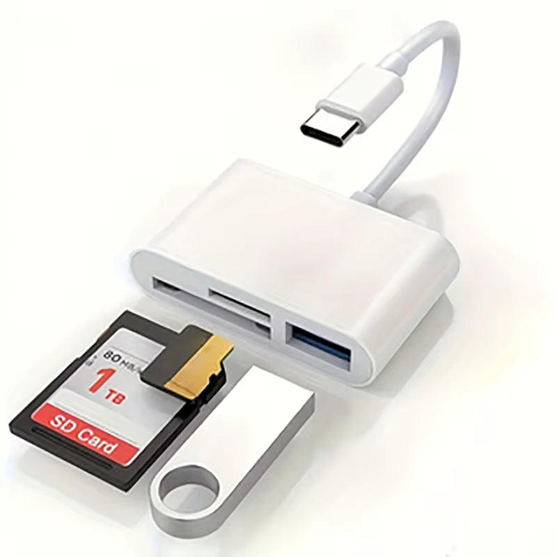 USB C To SD/TF Memory Card Reader, 3-in-1 USB C Card Read Compatible With iPhone 15 Pro iPad Mac MacBook Laptop Android,PC & Acc 1