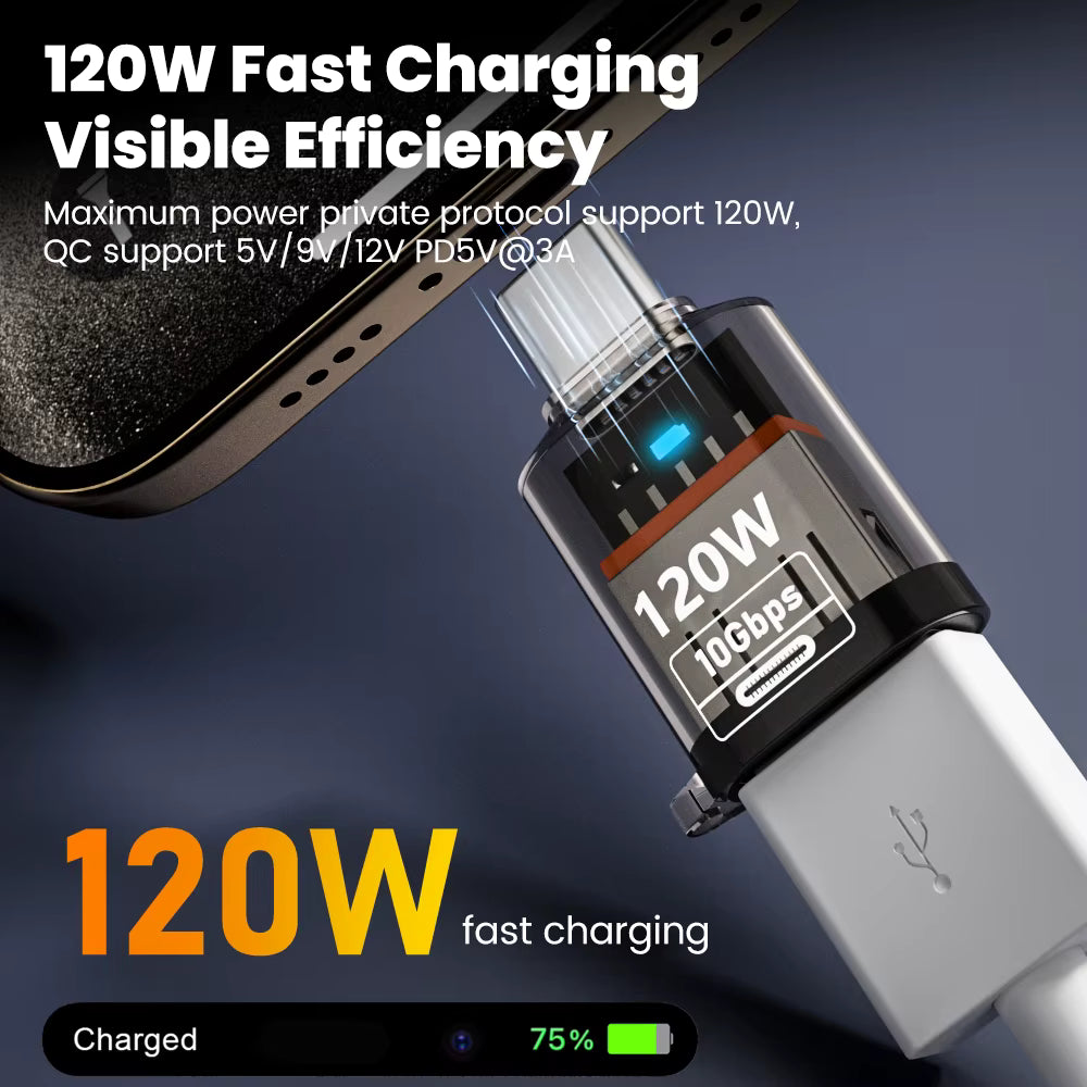 120W Type C To USB A OTG Adapter Fast Charging USB3.2 To Type C Female Adapter Fast Charging OTG For iPhone 15 16 Macbook iPad 2