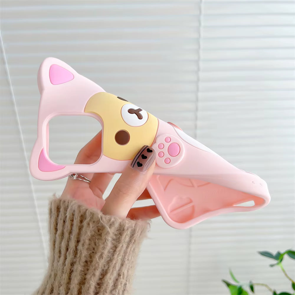 Cute Rilakkuma Bear Case For iPhone 17 Pro max 16 15 14 13 12 Mini 11 Pro Max Xs XR 6 7 8 Plus SE Kawaii Cat Silicone Soft Cover 4