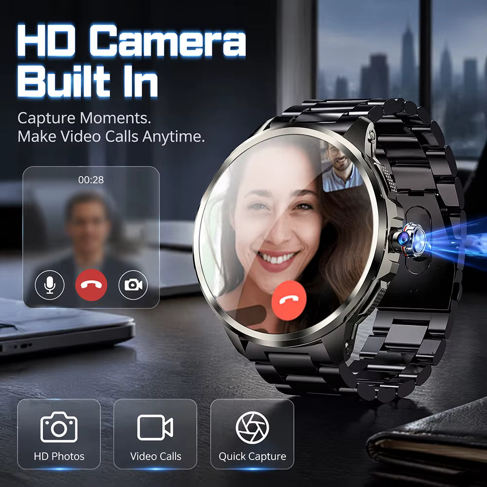 4G/3G Full Network Smart Watch 1.95 inch AMOLED Big Screen HD Video Call 16GB+256GB RAM Google Play Smartwatch WIFI GPS Watches 3
