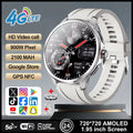4G/3G Full Network Smart Watch 1.95 inch AMOLED Big Screen HD Video Call 16GB+256GB RAM Google Play Smartwatch WIFI GPS Watches