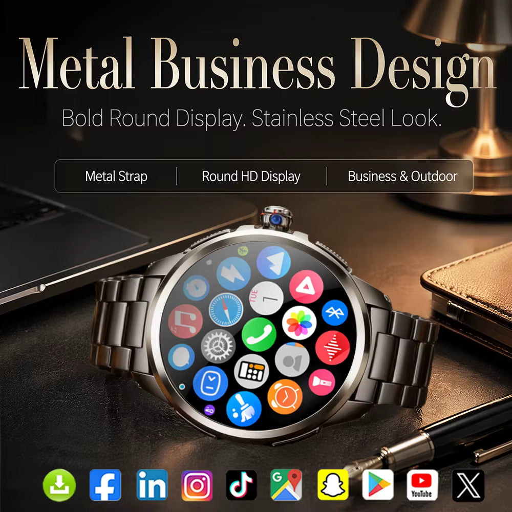 4G/3G Full Network Smart Watch 1.95 inch AMOLED Big Screen HD Video Call 16GB+256GB RAM Google Play Smartwatch WIFI GPS Watches 4