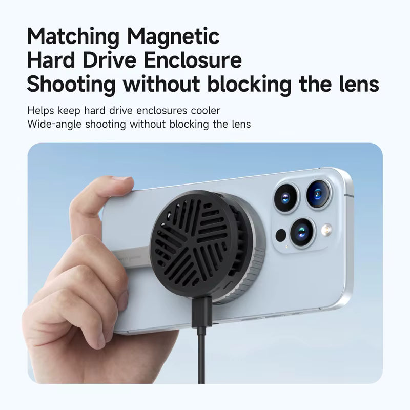 Hagibis Magnetic Cell Phone Cooler Universal Cooling Fan Portable Mobile Phone Radiator for iPhone 17 Pro Gaming Live Streaming 6