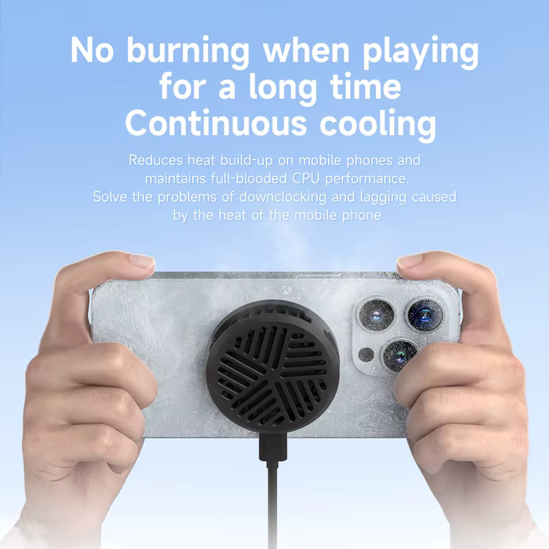 Hagibis Magnetic Cell Phone Cooler Universal Cooling Fan Portable Mobile Phone Radiator for iPhone 17 Pro Gaming Live Streaming 3