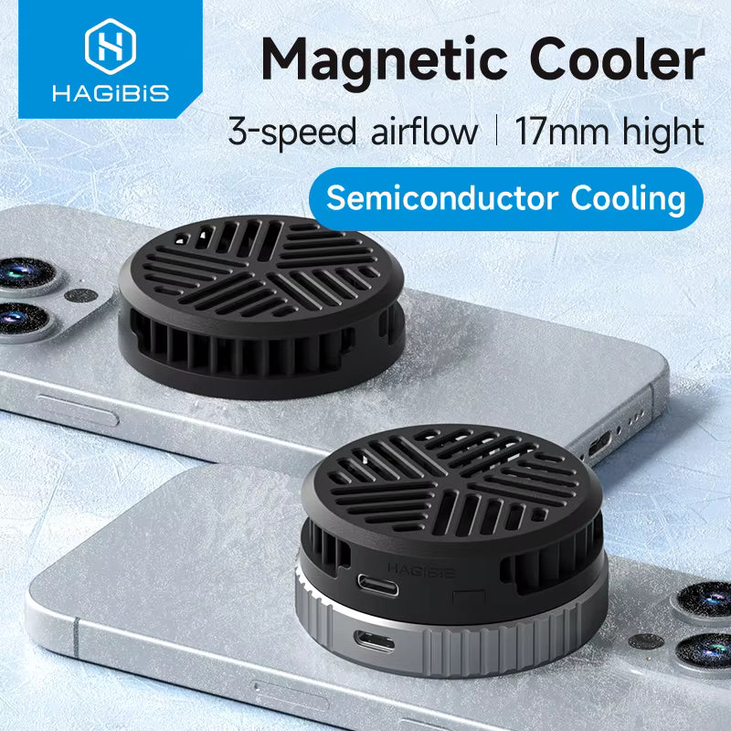 Hagibis Magnetic Cell Phone Cooler Universal Cooling Fan Portable Mobile Phone Radiator for iPhone 17 Pro Gaming Live Streaming 1