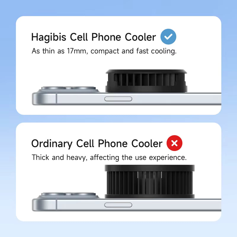 Hagibis Magnetic Cell Phone Cooler Universal Cooling Fan Portable Mobile Phone Radiator for iPhone 17 Pro Gaming Live Streaming 5