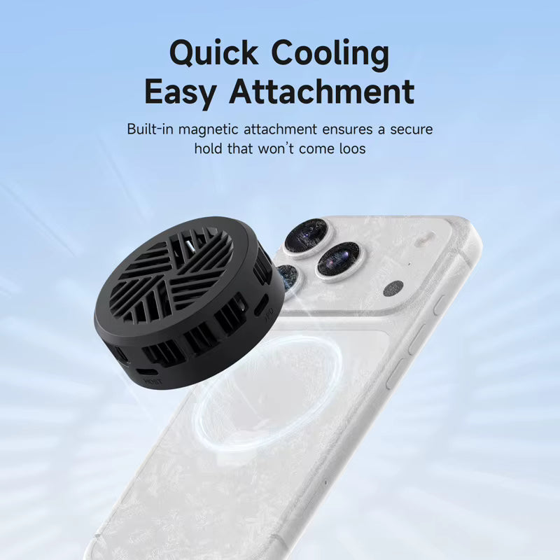 Hagibis Magnetic Cell Phone Cooler Double-sided Magnetic Semiconductor Cooling Fan Phone Radiator for Gaming Live Streaming Vlog 3
