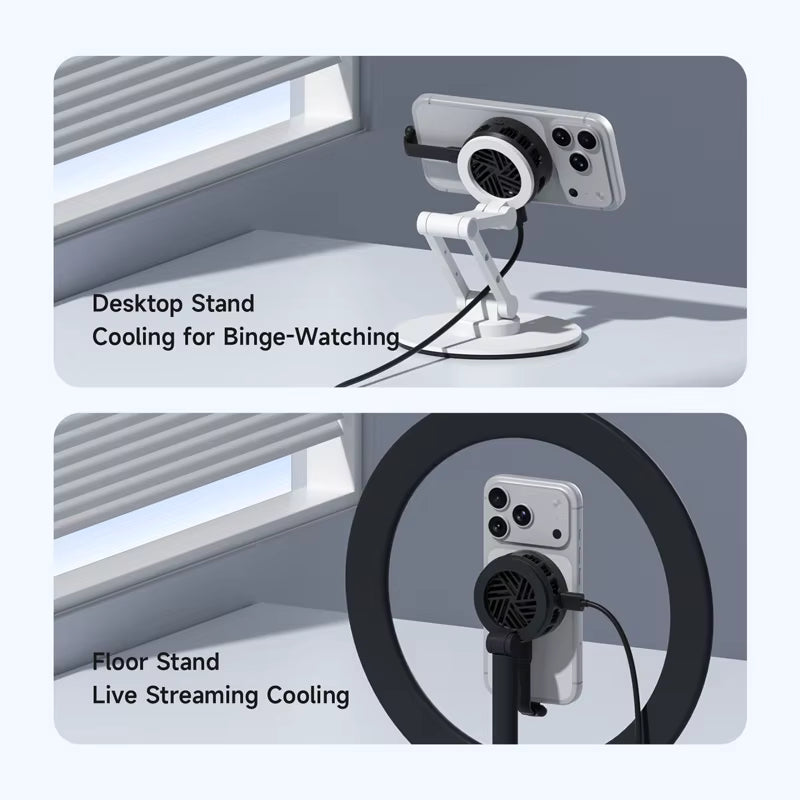 Hagibis Magnetic Cell Phone Cooler Double-sided Magnetic Semiconductor Cooling Fan Phone Radiator for Gaming Live Streaming Vlog 4