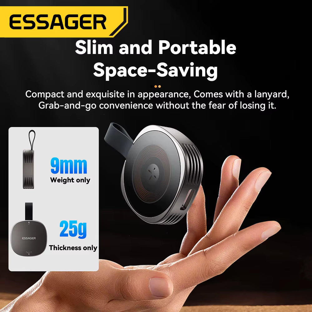 Essager Magnetic Wireless Charger for Apple Watch 8 7 6 5 4 3 2 SE Portable USB Type C Magnetic Fast Charger for iWatch Ultra 5