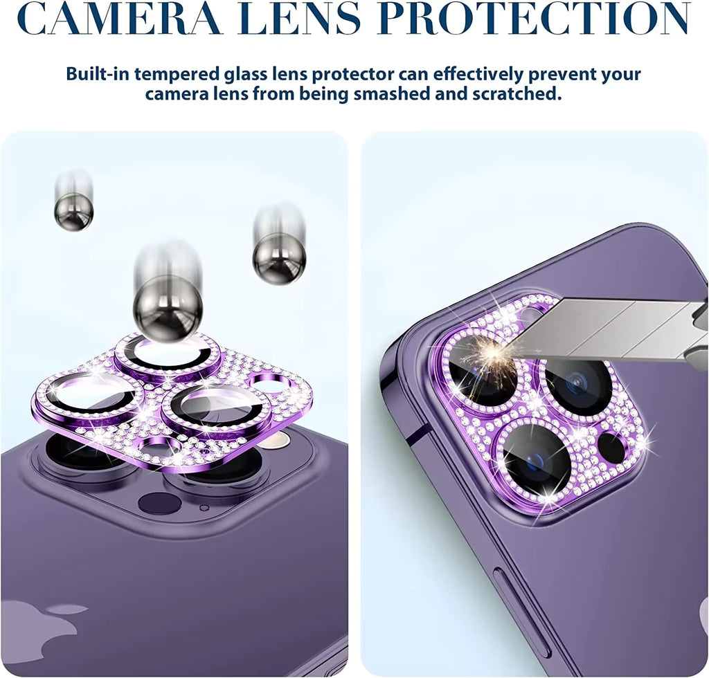 Diamond Camera Lens Protector For IPhone 16 13 12 11 Pro Max Mini Metal Lens Protection For IPhone 15 14 Pro Max 16 Plus Glasses 3