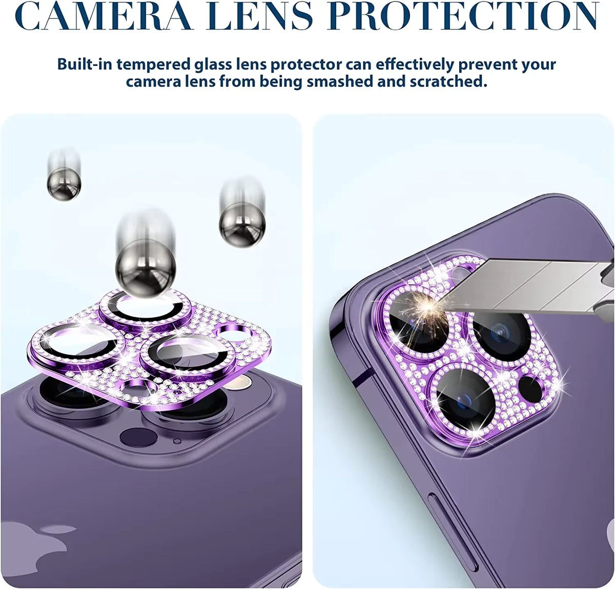 Diamond Camera Lens Protector For IPhone 16 13 12 11 Pro Max Mini Metal Lens Protection For IPhone 15 14 Pro Max 16 Plus Glasses 3