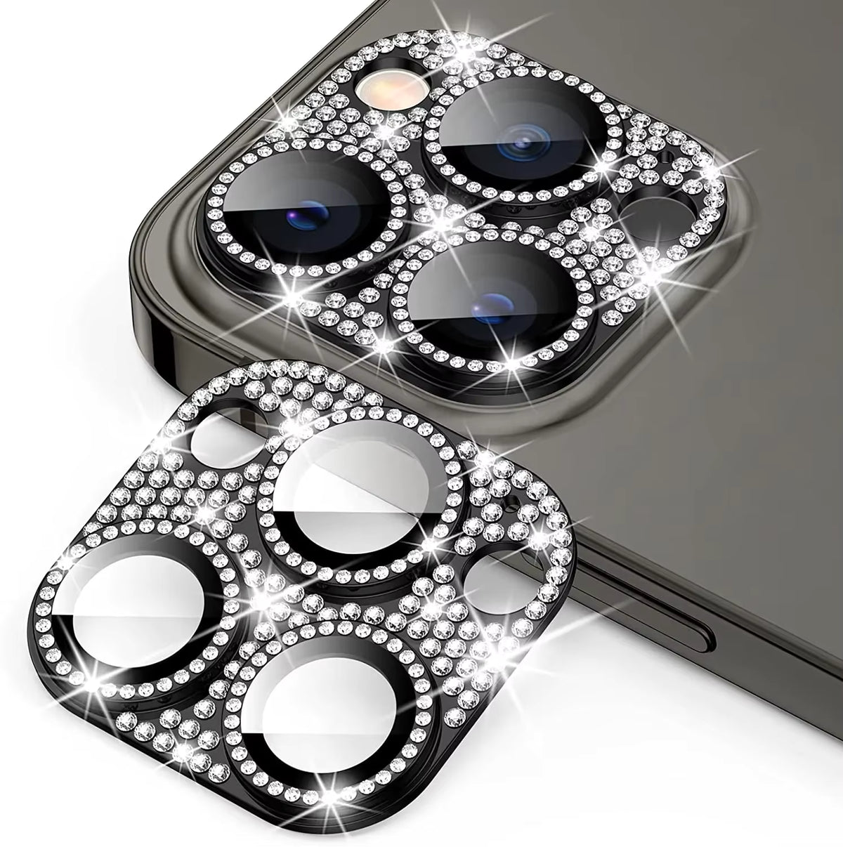 Diamond Camera Lens Protector For IPhone 16 13 12 11 Pro Max Mini Metal Lens Protection For IPhone 15 14 Pro Max 16 Plus Glasses