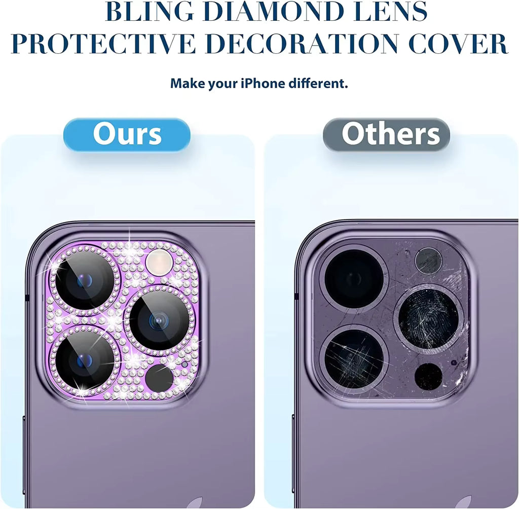 Diamond Camera Lens Protector For IPhone 16 13 12 11 Pro Max Mini Metal Lens Protection For IPhone 15 14 Pro Max 16 Plus Glasses 4
