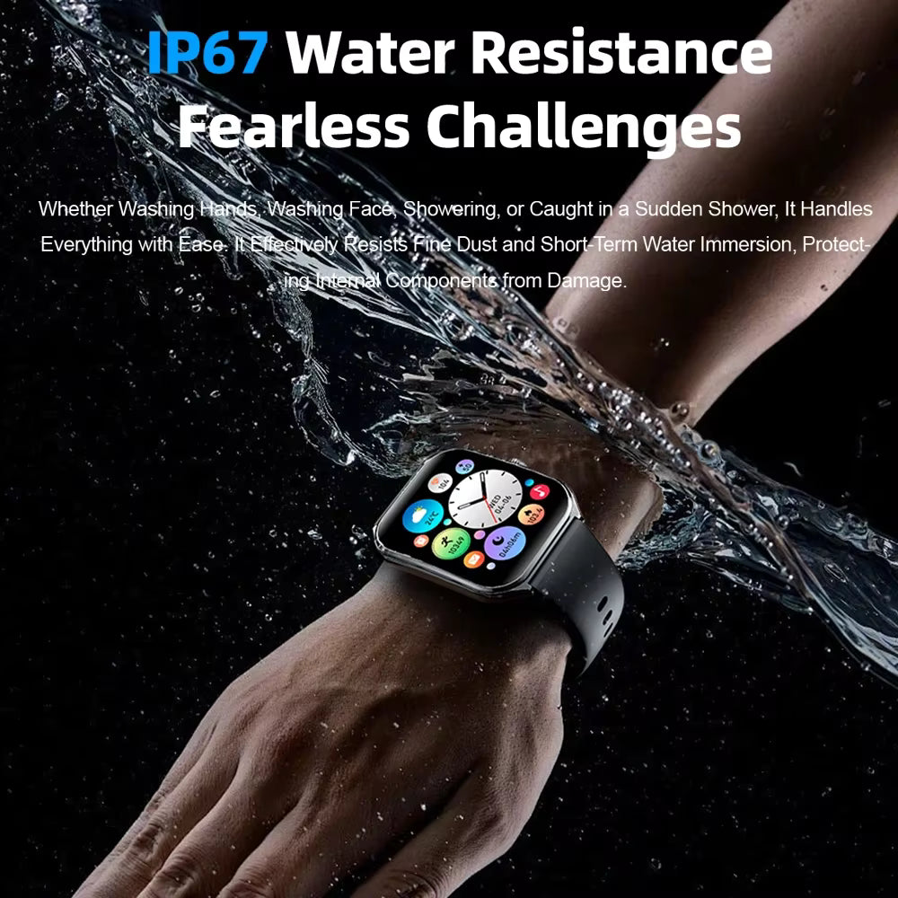New Ultra Thin Smart Watch Men 1.96' AMOLED HD Pixel Display Always Show Time BT Call Reminder Smartwatch Ladies For Android iOS 5