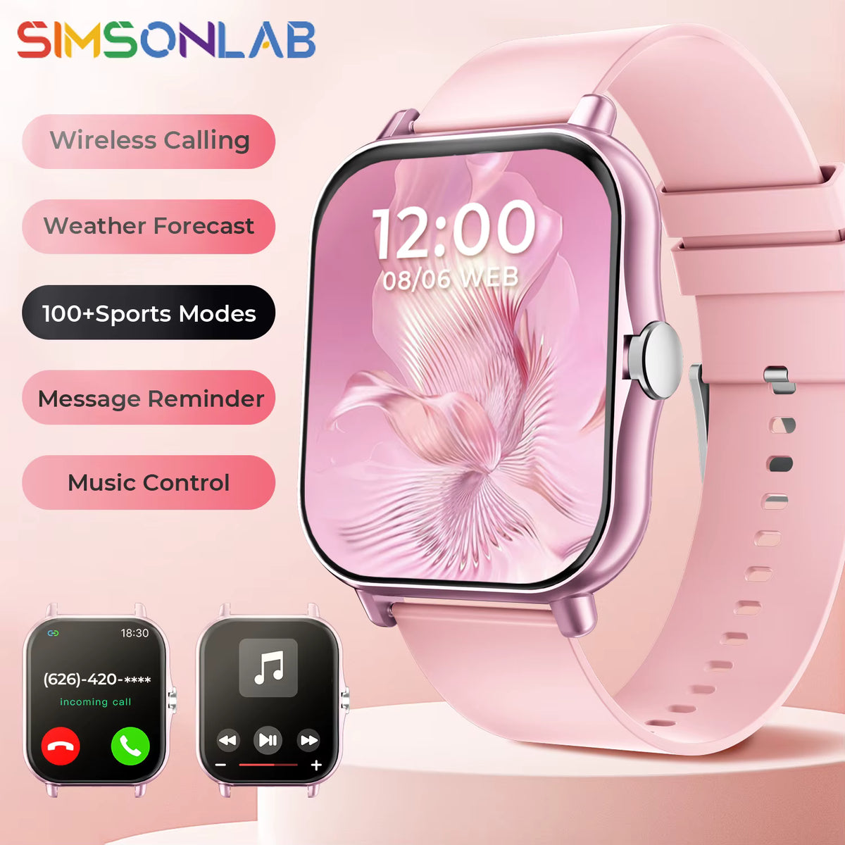 2026 New Smartwatch Bluetooth Call Fitness Tracker Heart Rate Sleep Record Outdoor Sport Watch for Android/IOS Men Women Gift 1