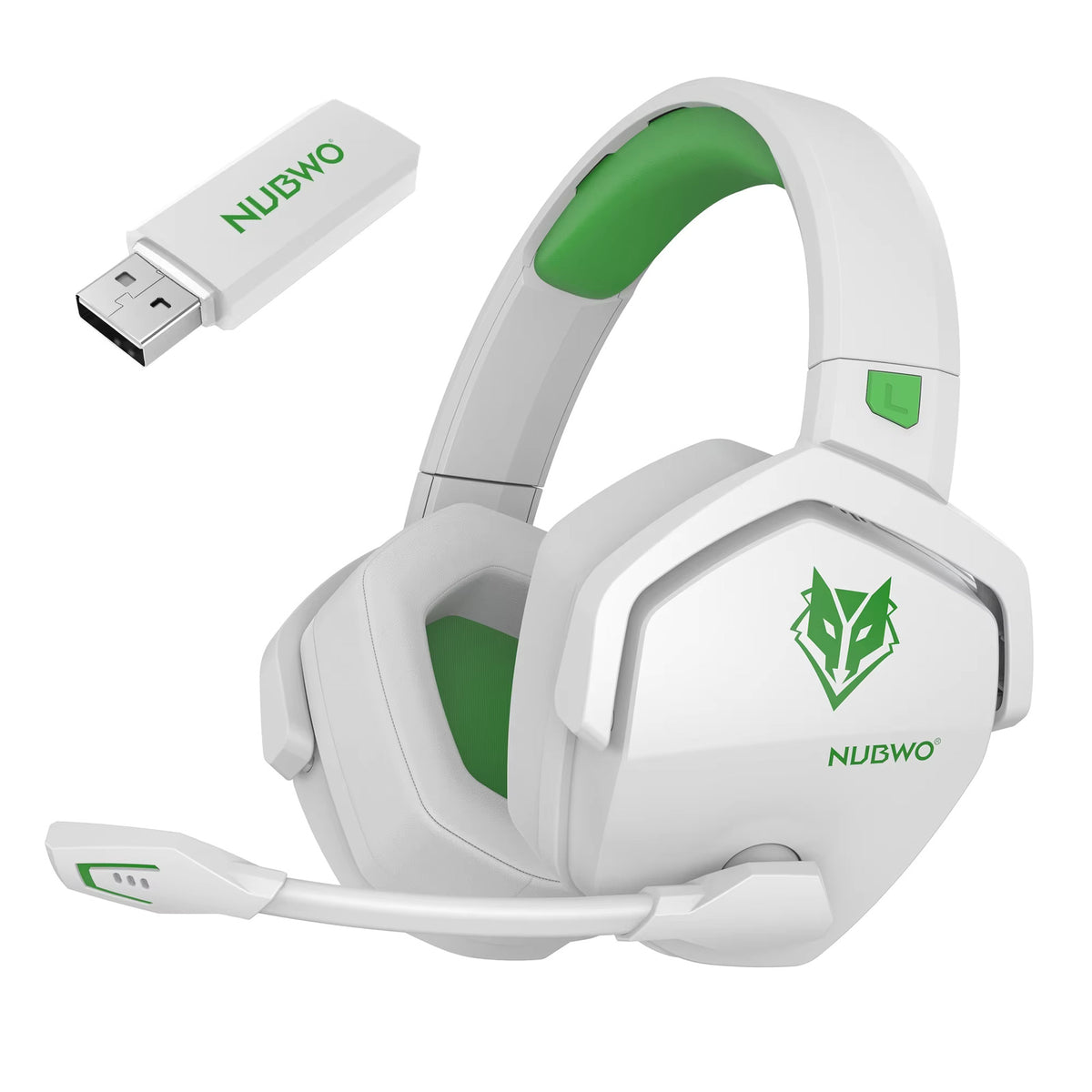 NUBWO G06 Dual Wireless Gaming Headphones 2.4GHz Bluetooth 5.3 Headsets Gamer with Microphone for PS5, PS4, PC, Mobile, Switch