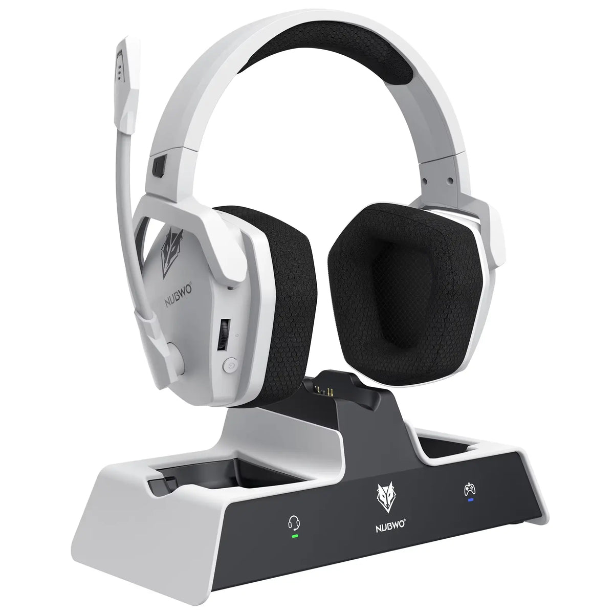 NUBWO G06 Dual Wireless Gaming Headphones 2.4GHz Bluetooth 5.3 Headsets Gamer with Microphone for PS5, PS4, PC, Mobile, Switch