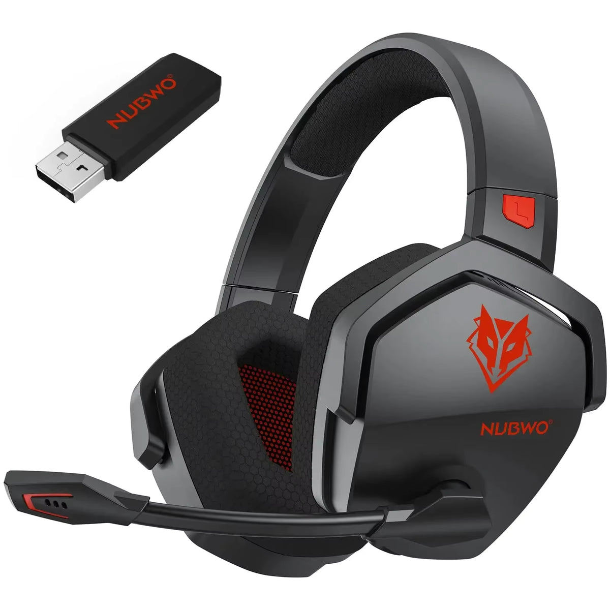NUBWO G06 Dual Wireless Gaming Headphones 2.4GHz Bluetooth 5.3 Headsets Gamer with Microphone for PS5, PS4, PC, Mobile, Switch