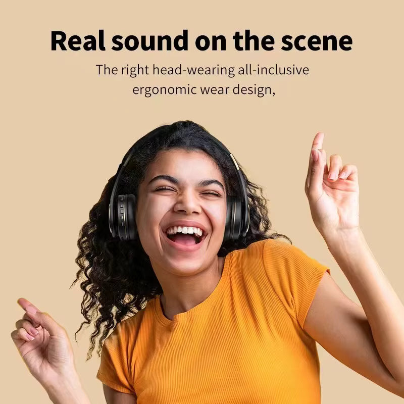 EOENKK T8 Wireless Headphones Bluetooth 5.3 Stereo Surround Sound Foldable Sport Low Latency Gaming Headset With Noise Reduction 4