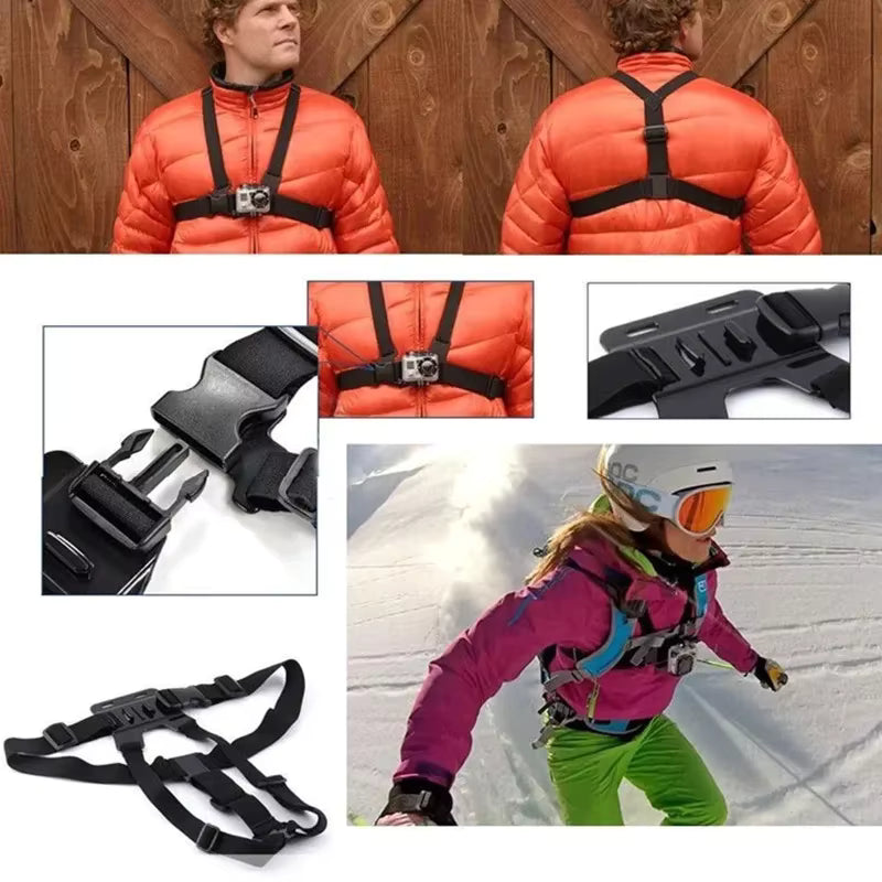 5 in 1 Mobile Phone Chest Strap Mounting Holder First Angle Video Record Life Phone Bracket Fixed Live Broadcast Accessories 4