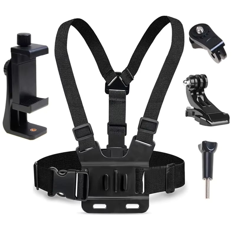 5 in 1 Mobile Phone Chest Strap Mounting Holder First Angle Video Record Life Phone Bracket Fixed Live Broadcast Accessories 6