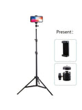 1pc 63-inch With Foldable Tripod & Phone Holder Clip 160.02 Cm Multifunctional Tripod, Tripod For Phone And Camera 1