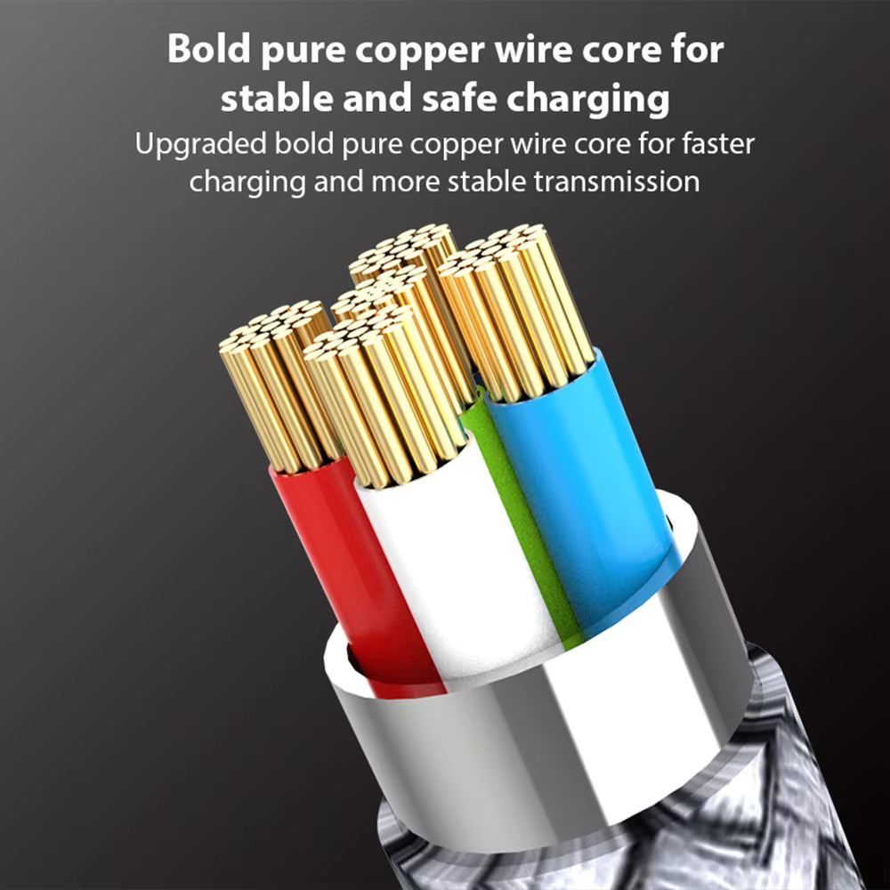 6A USB C Elbow Type C Fast Charge Cable 3m 5m Phone Extend Charging Cable for Samsung Huawei Xiaomi Oppo OnePlus VR Camera 3