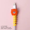 8 PCS Cartoon Silicone Charger Cable Protectors Mobile Phone Charger End Cord Charging Cable Winder