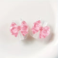 2Pcs Lovely Pink Bow Silicone Charger Cable Protector Sleeve Cable Holder Clip Anti-break Transparent Cord Cover Wrap